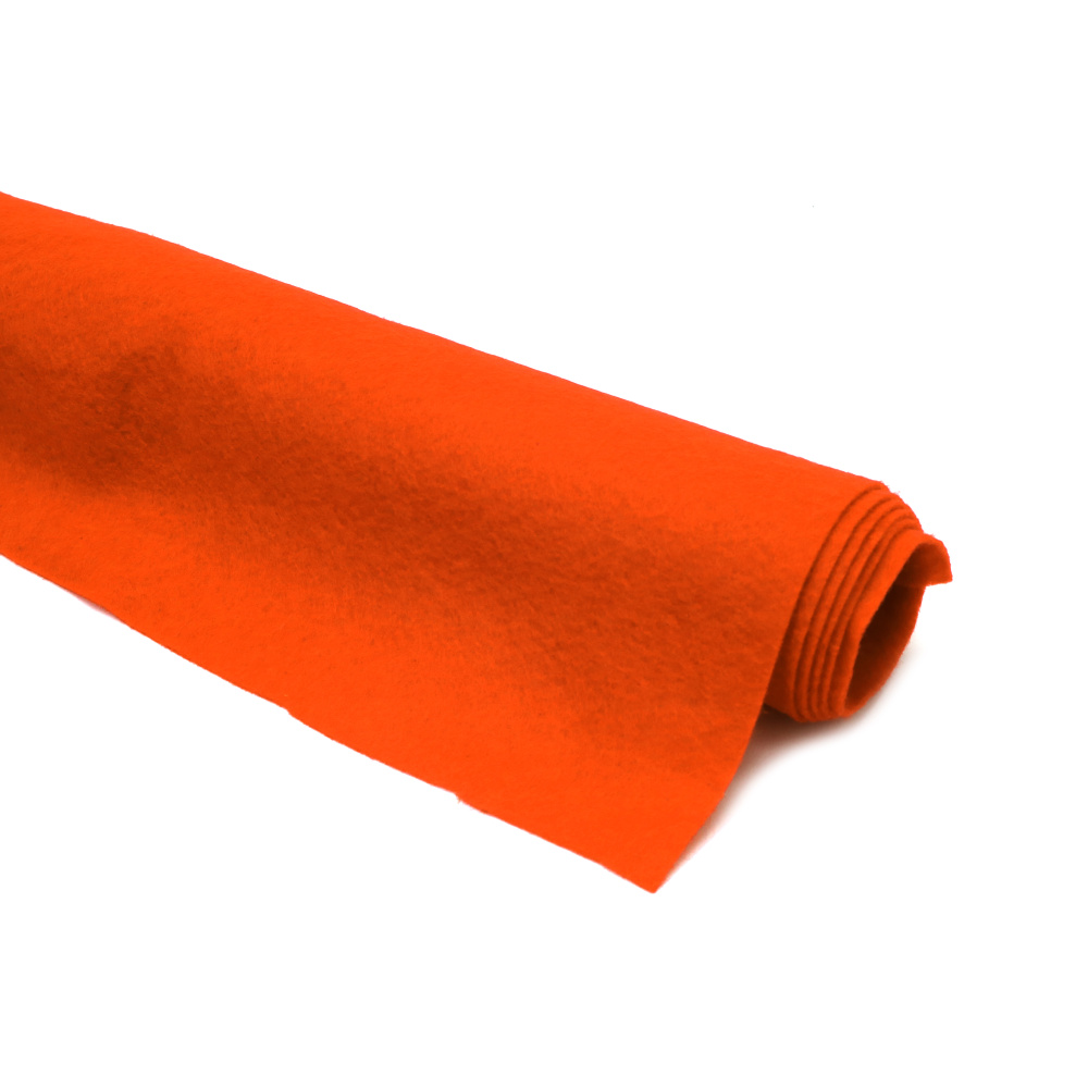 Soft Kraft Felt, 1.5 mm, 45 cm, 180-200 gsm, Orange - 1 Meter