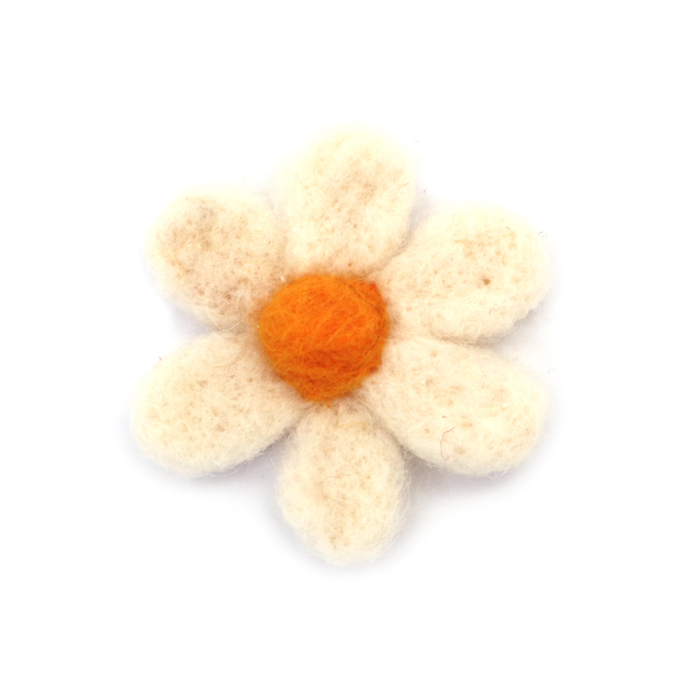 Handmade Felted Wool Flower 60 mm