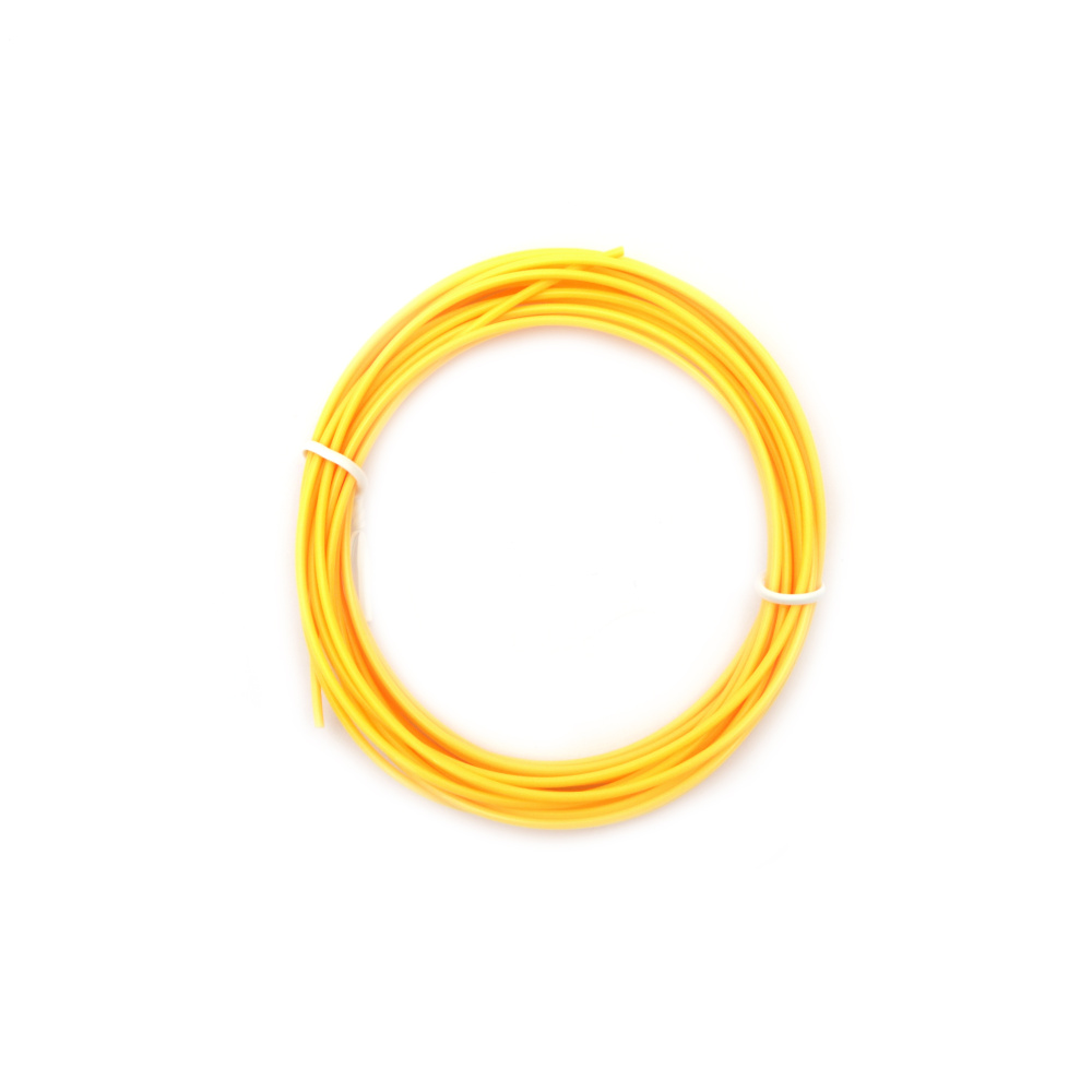 PLA филамент за 3D писалка 1.75 мм цвят жълт -5 метра