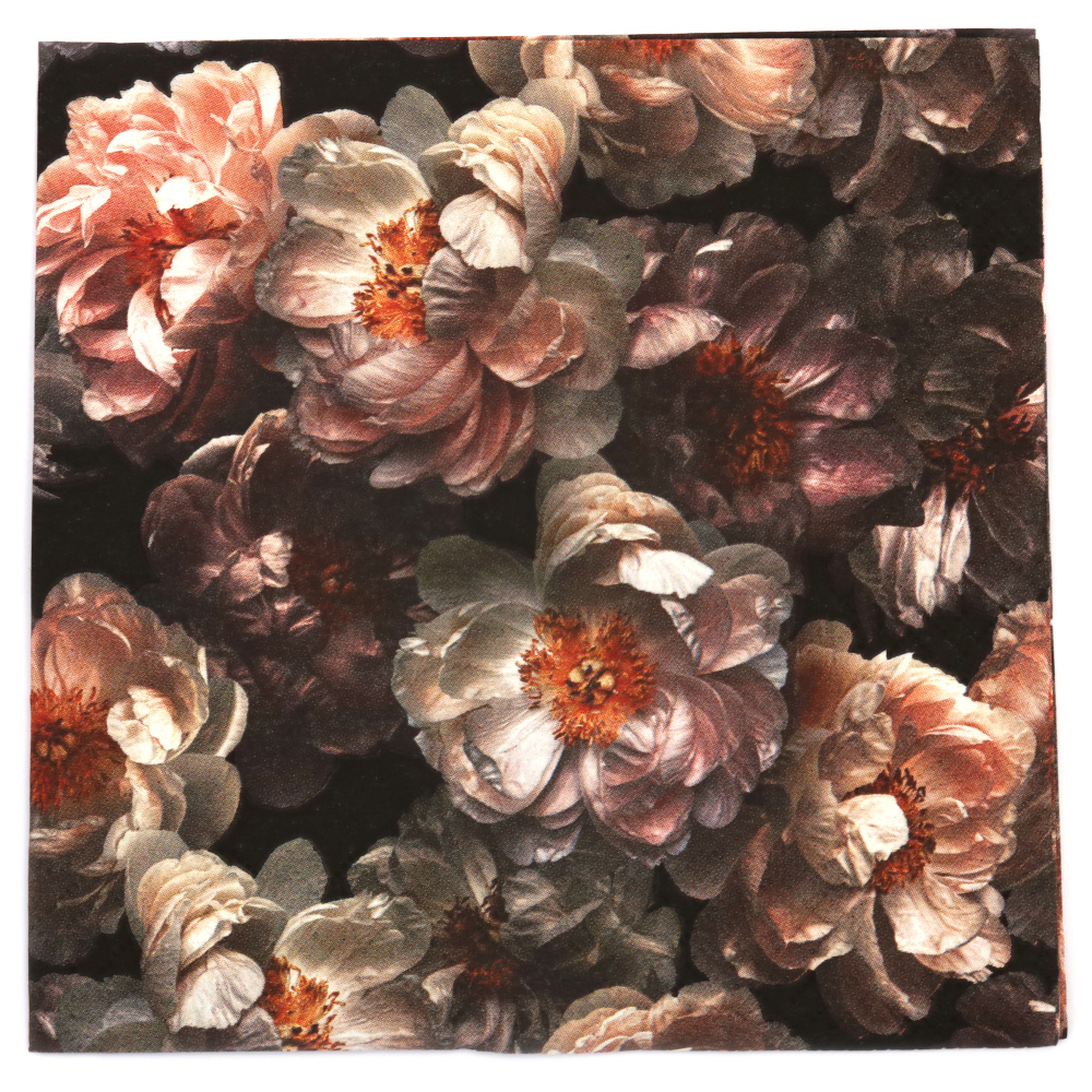 Ti-flair Napkin 33x33 cm Three-Ply, Victorian Wild Roses - 1 piece