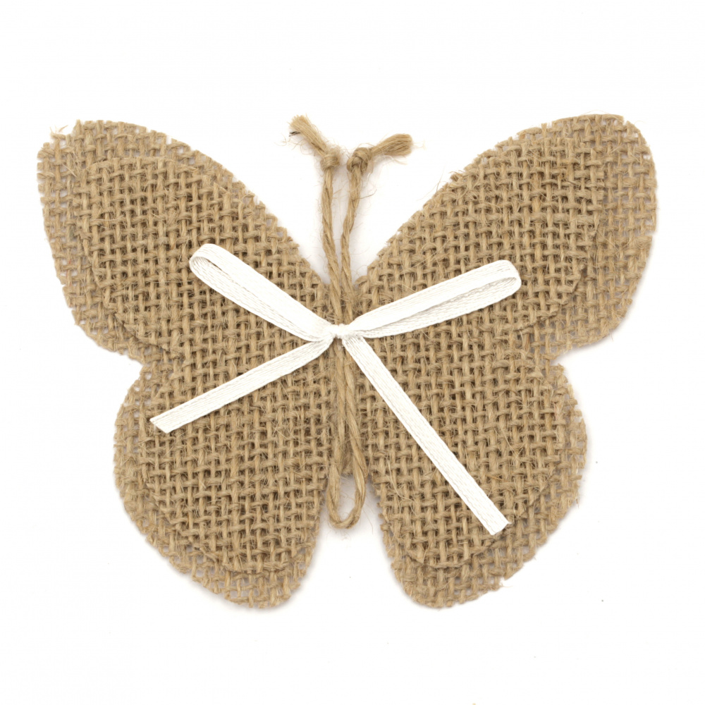 Element for decoration sackcloth 110x95 mm butterfly