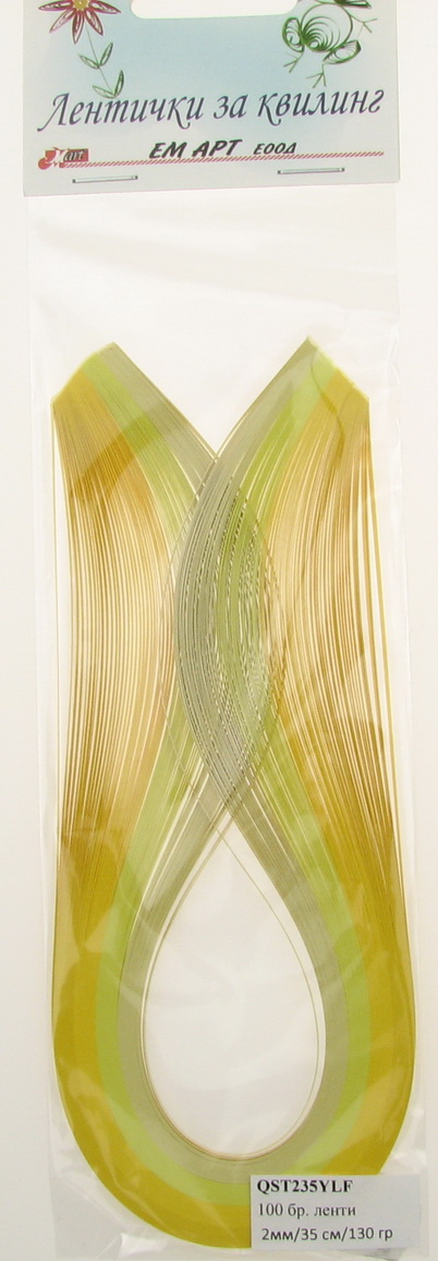 Quilling Strips (130 g Paper) 2 mm / 35 cm - 4 Colors Yellow Palette - 100 Pieces