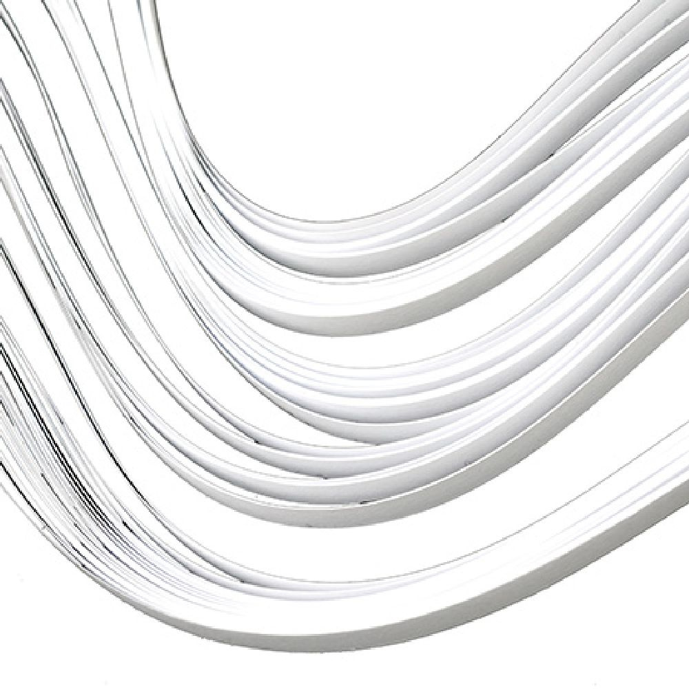 Quilling Strips (130 g Paper) 2 mm / 35 cm - White - 100 Pieces