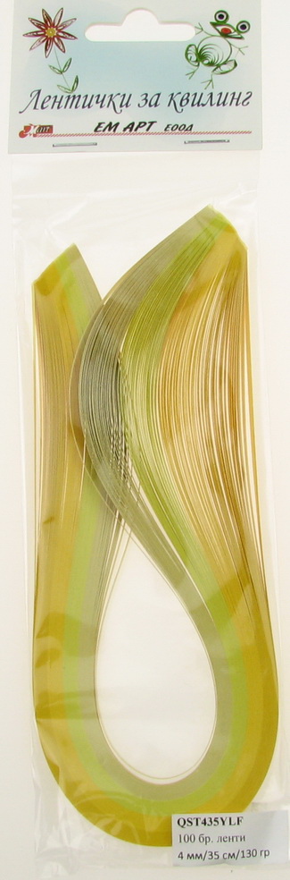 Quilling Paper Strips / Paper: 130 g; 4 mm, 35 cm / 4 Shades of Yellow - 100 pieces