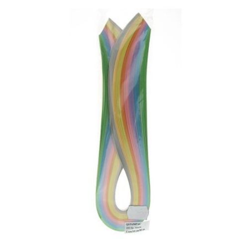 Quilling strips (90g paper) 6mm / 50cm -8 pastel colors - 200pcs