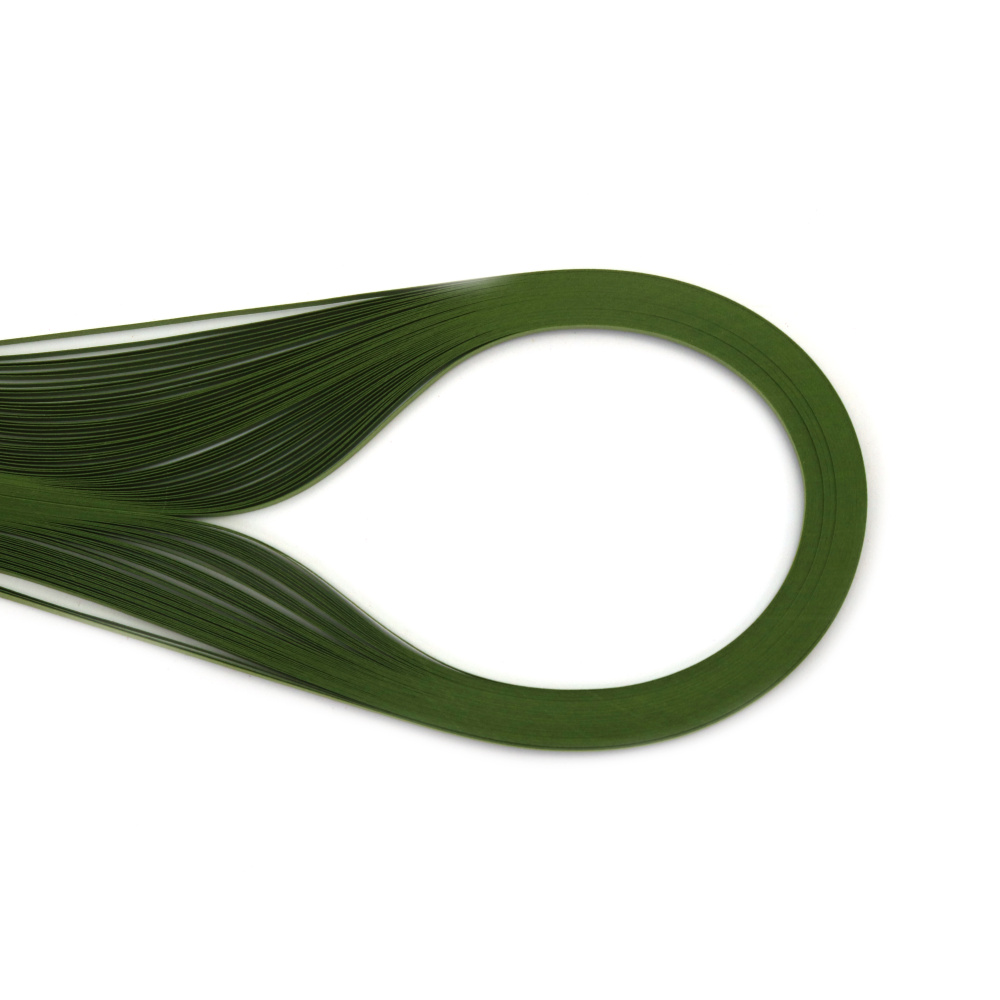 Pearl Quilling Paper Strips (paper 120 g) 2 mm / 35 cm Fabriano, Mojito, color green -50 pcs color green