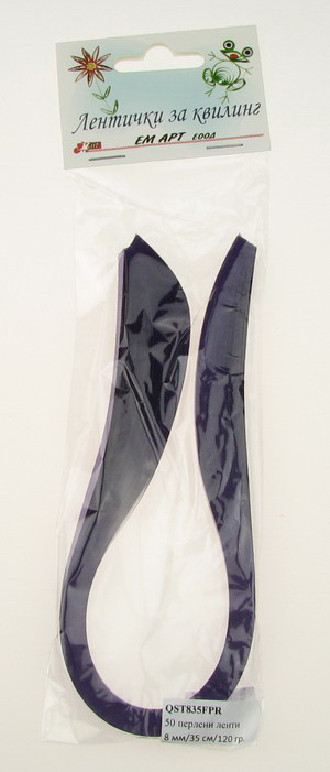 Quilling Pearl Paper Strips (paper 120 g) 8 mm / 35 cm Fabriano "Purple Rain" color purple -50 pcs