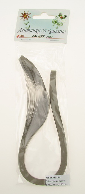 Περλέ χάρτινες λωρίδες κουίλινγκ (120 g χαρτί) 6 mm / 35 cm MAJESTIC Sandy -50 τεμ