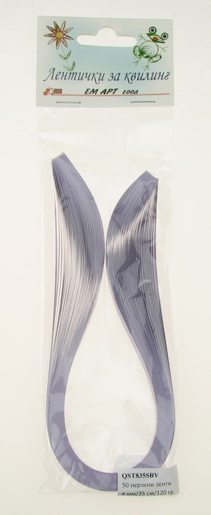 Quilling Pearl Paper Strips (paper 120 gr) 8 mm / 35 cm Stardream Light violet -50pcs