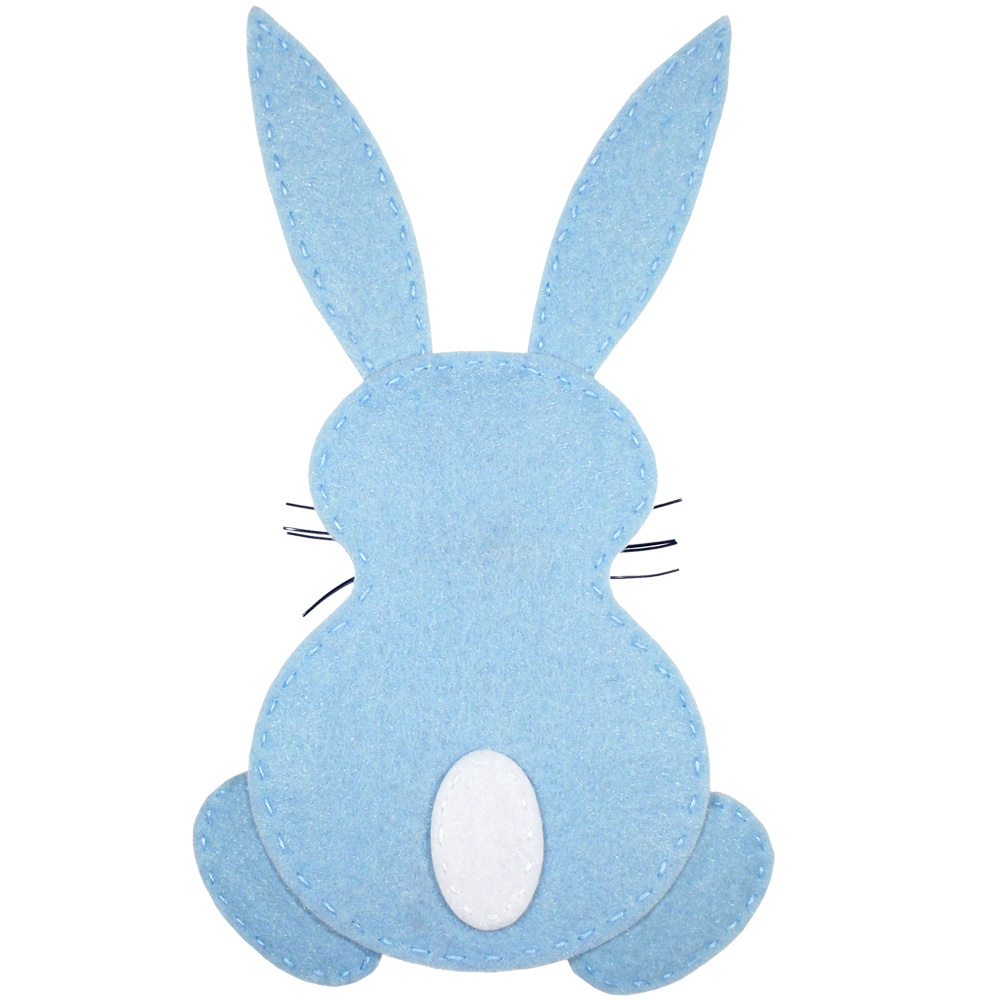 DIY Felt Rabbit Kit - Blue 120x210 mm