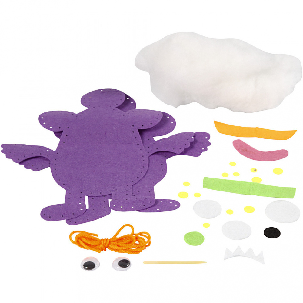 Do-it-yourself set funny friend Monster - Topsy purple 24x21cm Creative toy