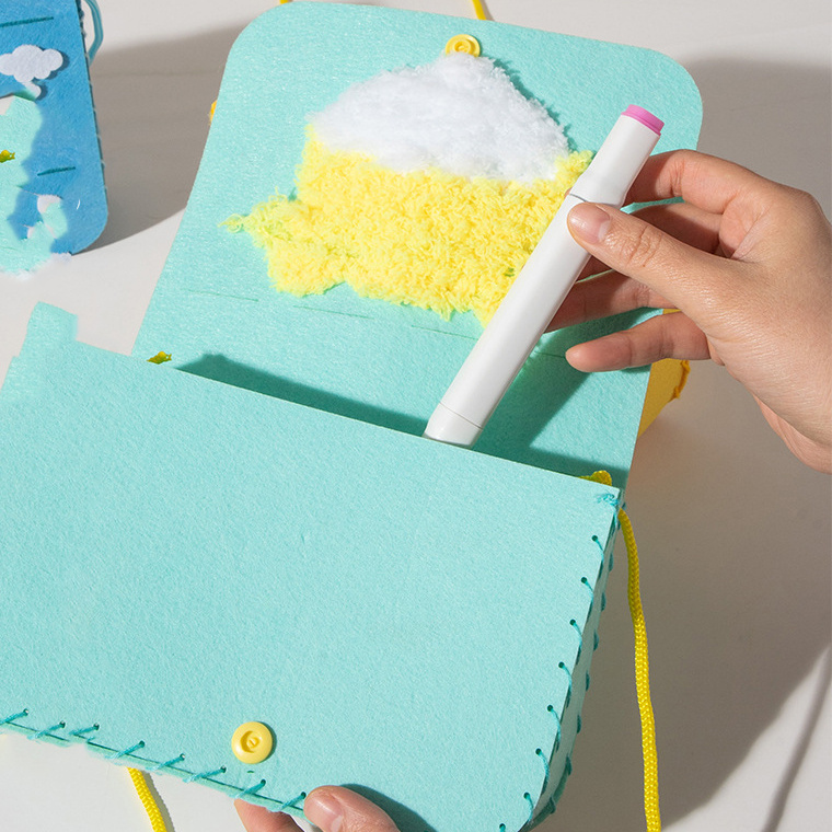 Charming DIY Children’s Felt Bag – Pink with Rabbit Design for Fun Crafting