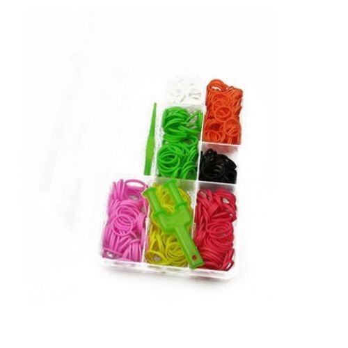 Loom Rubber Bands Kit with Knitting Tools, Mixed Colors, 18mm, 350 pcs