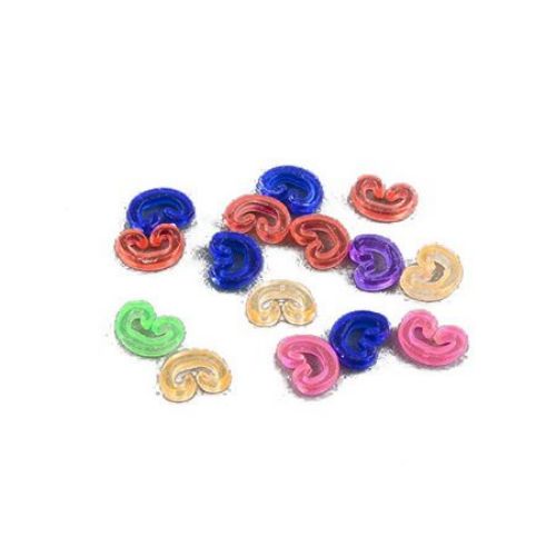 S-Clips for Loom Rubbers, Mixed, ~5 g, ~90 pcs