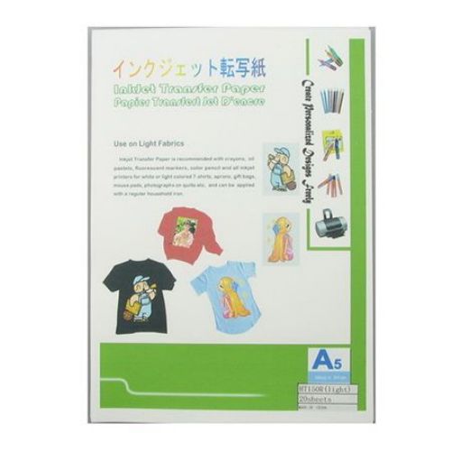Hârtie de transfer InkJet pentru tricouri / țesături ușoare / A5 15 x 210 cm -1 buc