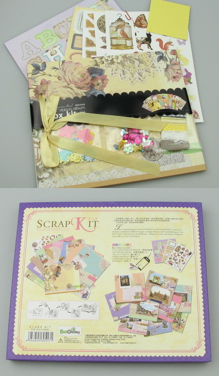 Set of Materials for Decoration and Album, 5 Sheets, 20x24 cm