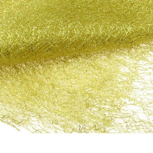 Spider Web Net with Gold Thread Cheap DIY Crafts Party Halloween 80x170 cm yellow