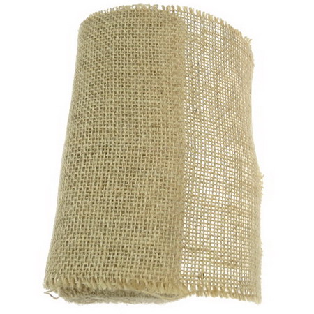 Natural Jute Burlap Ribbon Base for Application DIY Crafts Decorations, Embroidery 16x275 cm