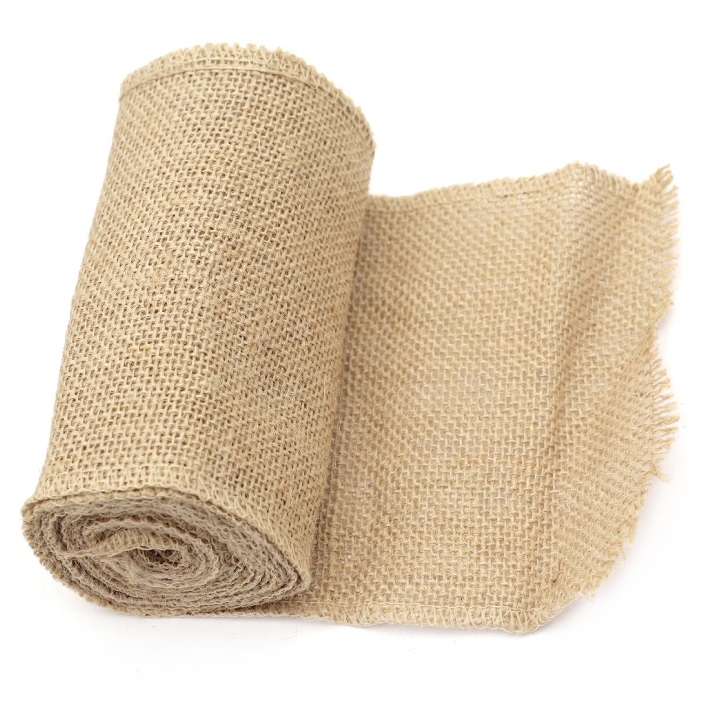 Burlap Base for Application DIY Crafts Decorations, Embroidery 15x300 cm 