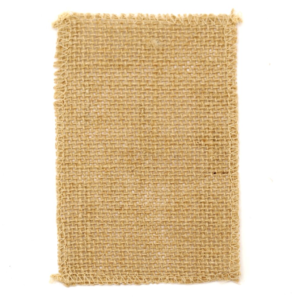 Natural Jute Burlap Ribbon Base for Application DIY Crafts Decorations, Embroidery 9x14 cm.