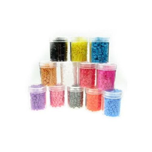 Χάντρες για μωσαϊκά σχέδια και βραχιόλια σε διάφορα χρώματα 5x5 mm ~ 14 γραμμάρια ~ 260 τεμάχια σε βάζο