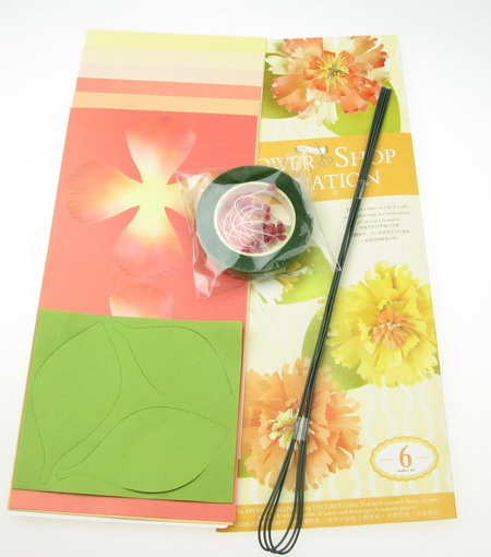 Комплект за направа на 6 броя цветя Карамфил