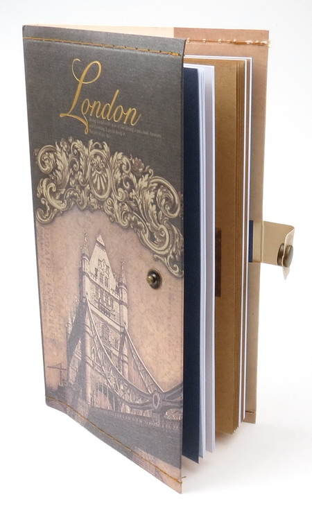 Notepad with Button Vintage London 11x18.5 cm ± 70 sheets