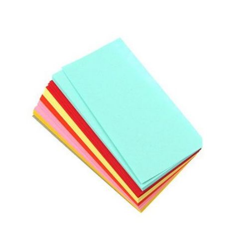 Χρωματιστά χαρτάκια 9x4.50 cm 6 χρώματα για διακόσμηση και origami ~ 120 τεμάχια