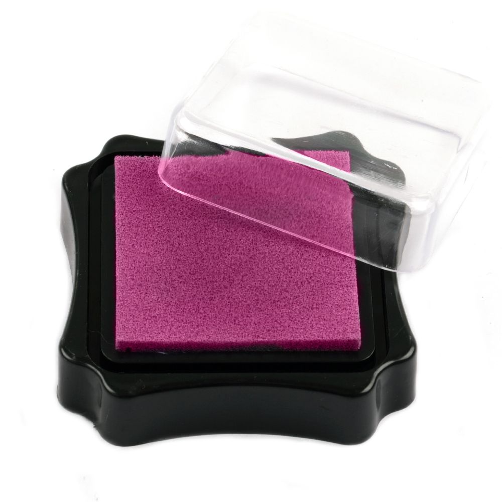 Tampon cu cerneală pigmentară 6,2x2,1 cm culoare roz închis