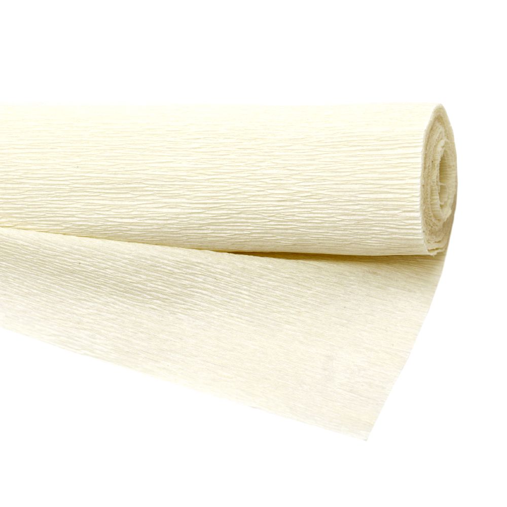 Crepe Paper Roll for Packaging and Decoration / 50x230 cm /  Lemon Chiffon