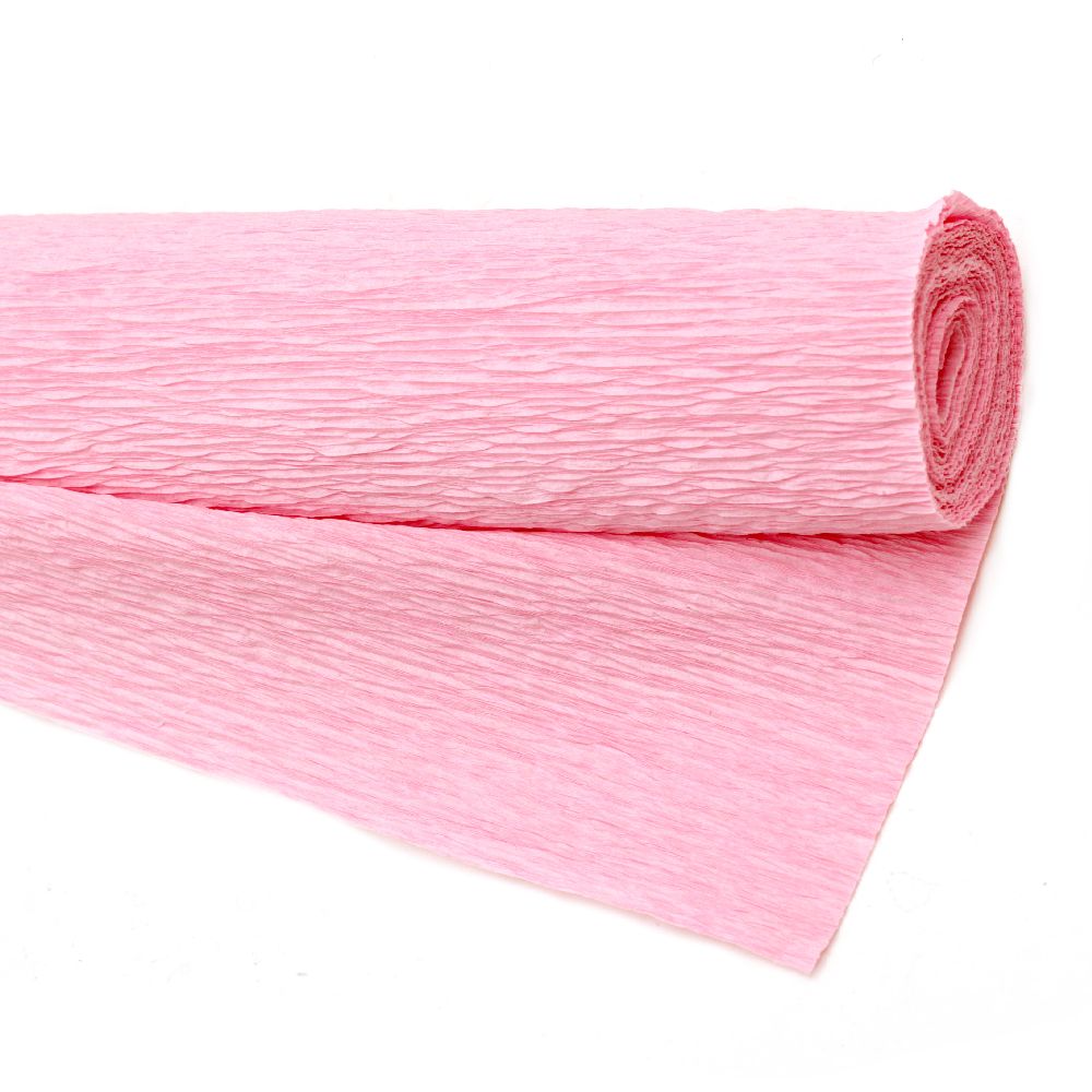 Crepe Paper Fold 50x230 cm pink milky