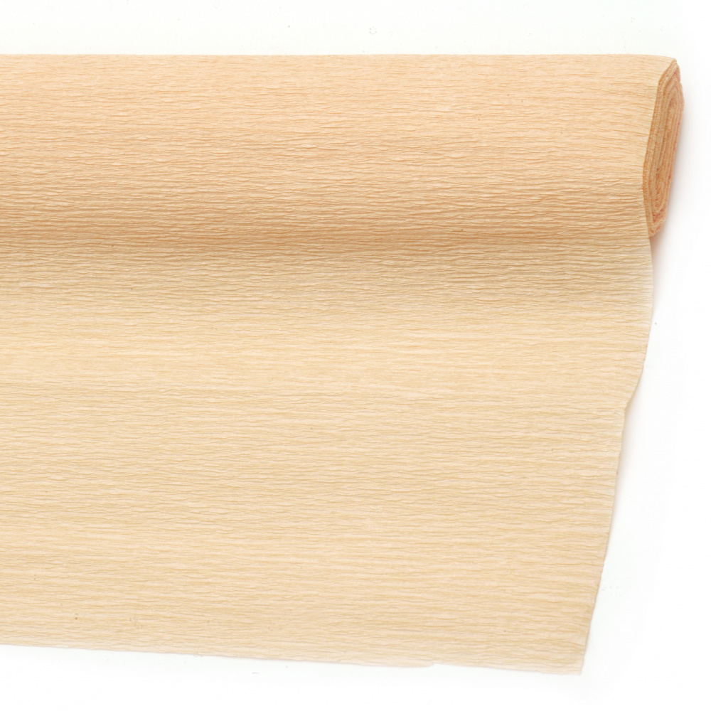 Wrinkled Crepe Paper for DIY Flower Making and Wrapping /  50x230 cm / Light Peach