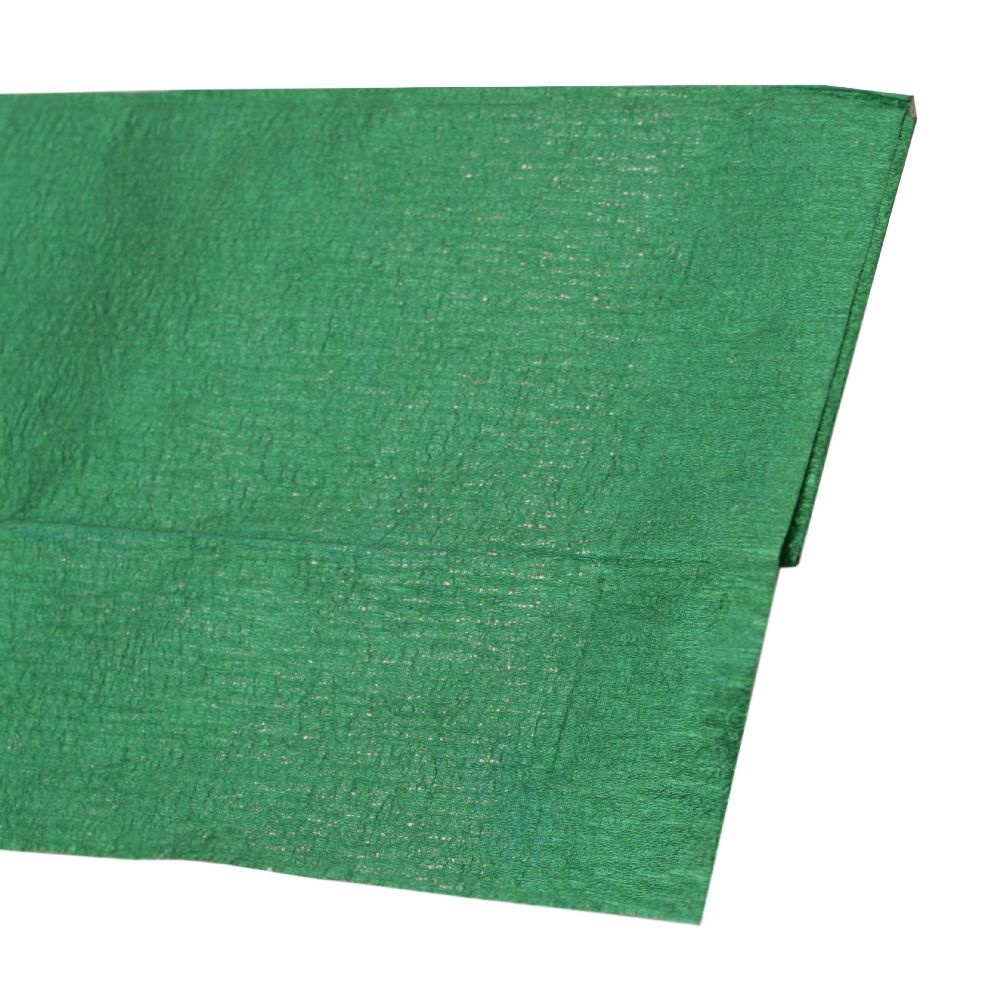 Crepe paper fine 50x100 cm green metallic