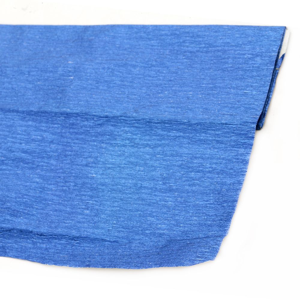 Fine paper crepe 50x100 cm blue metallic