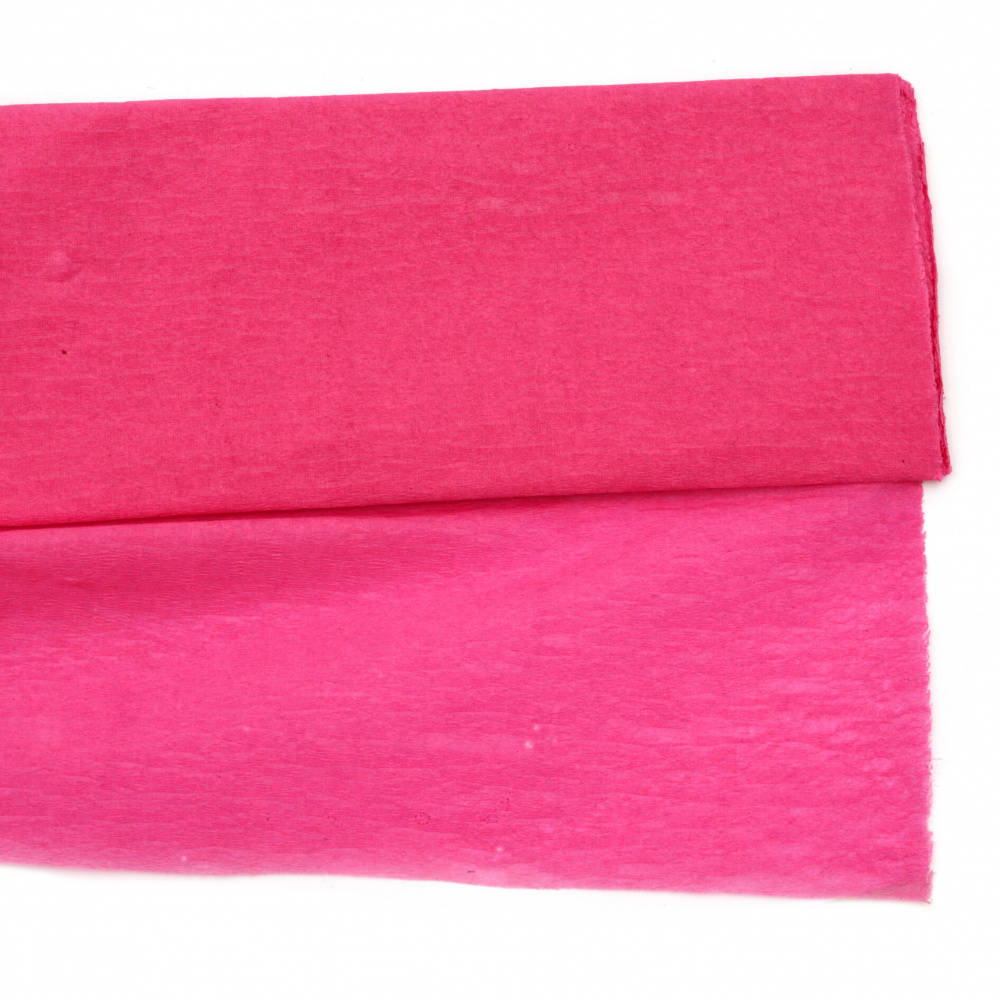 Hârtie creponată fin 50x200 cm roz închis