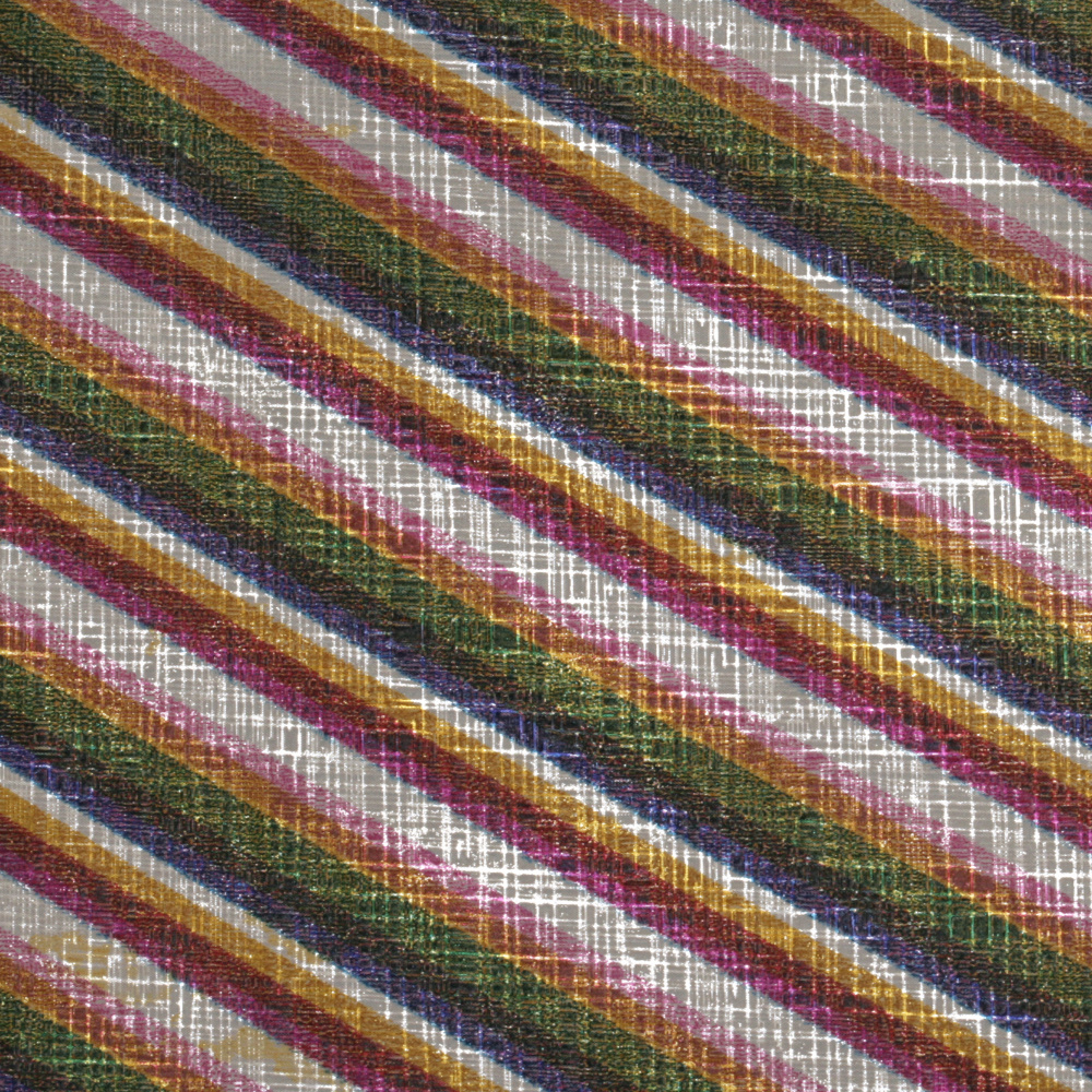 Wrapping Paper, 700x500 mm, Double-Sided, Mixed Color Silver/Striped Multicolor