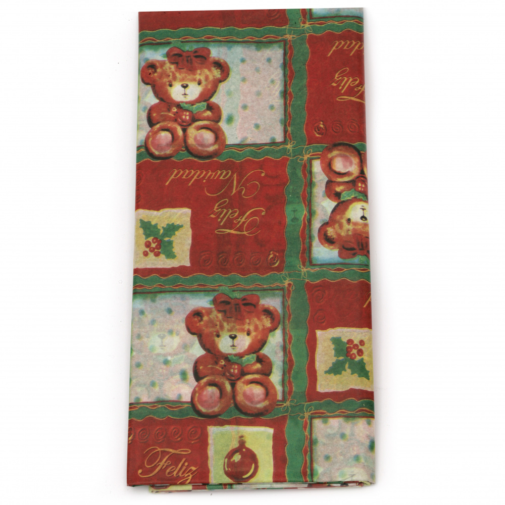 Tissue Paper for Decoration 50x65 cm Christmas bear - 10 sheets