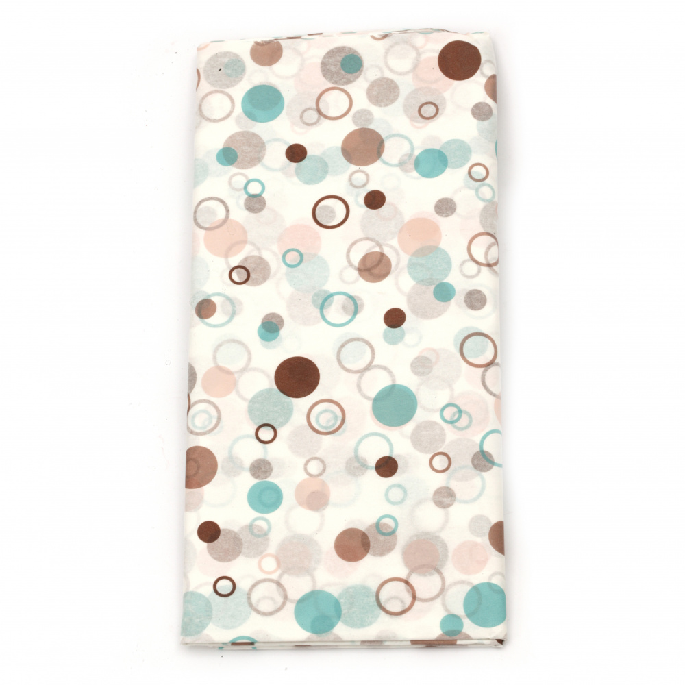 Tissue Paper for Decoration 50x65 cm  color circles MIX - 10 sheets