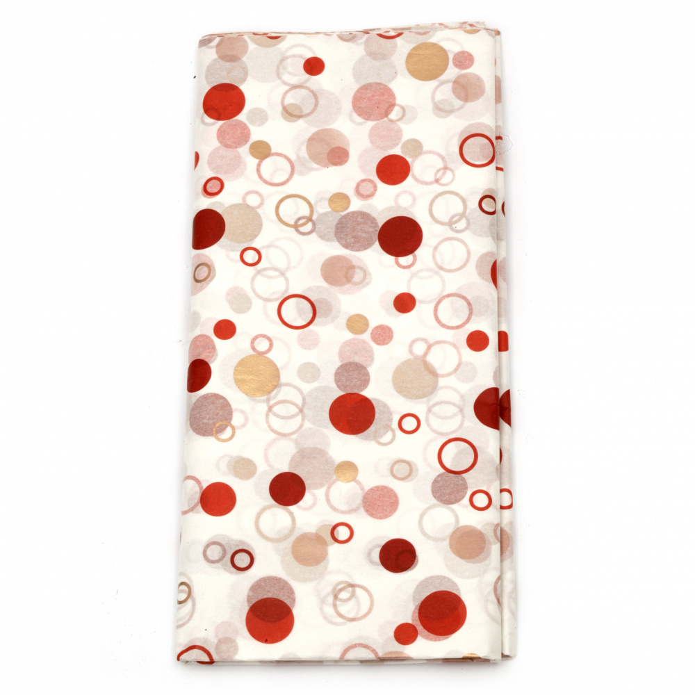 Tissue Paper for Decoration 50x65 cm  color circles MIX - 10 sheets