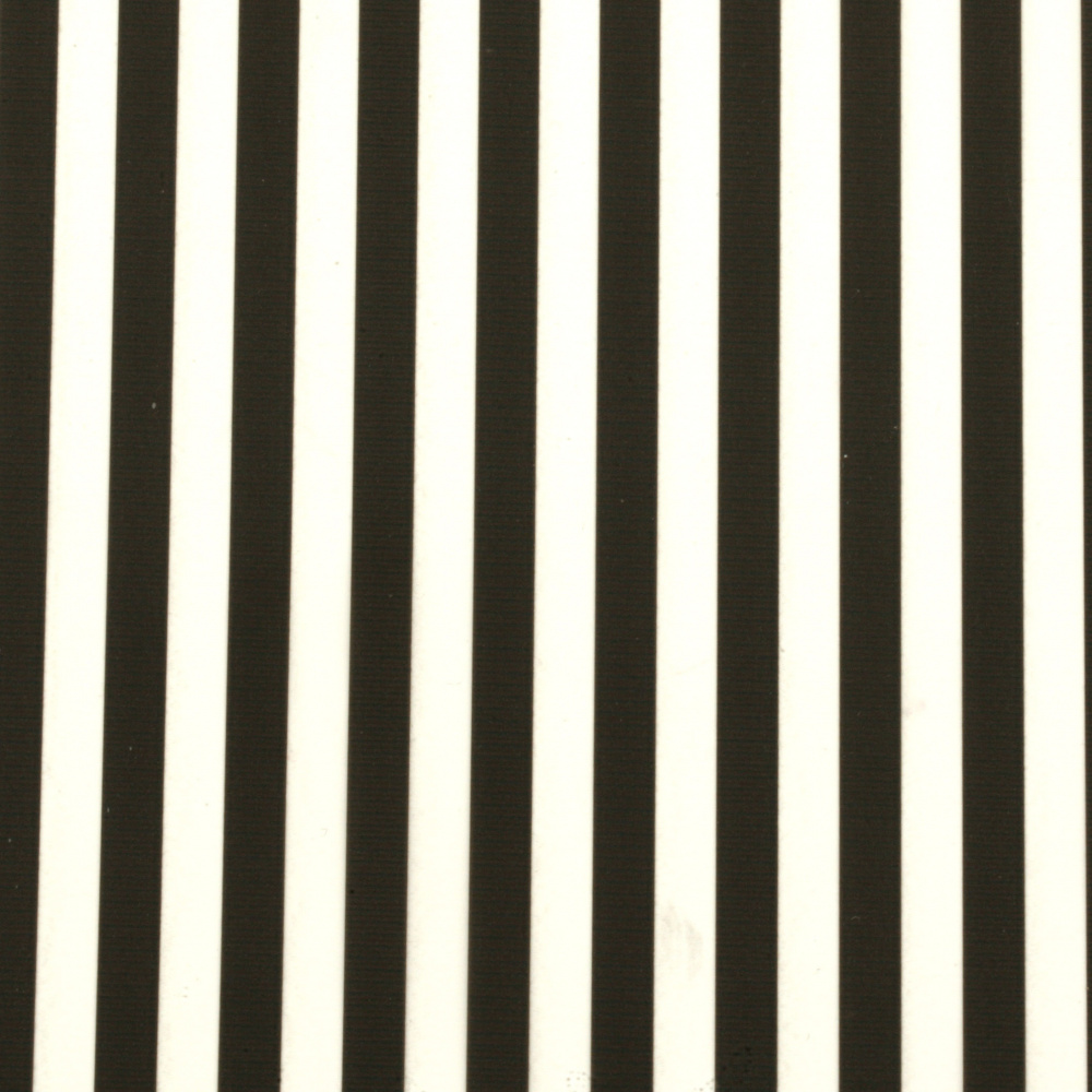 Matte Cellophane Sheet, 60x60 cm, Striped White and Black Color - 1 Sheet
