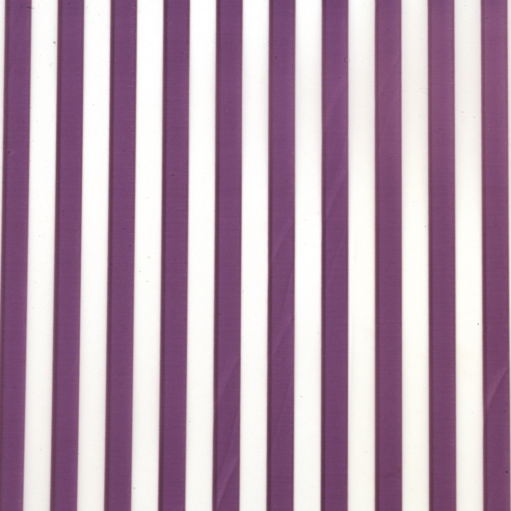 Matte Cellophane Sheet, 60x60 cm, Striped - 1 Sheet