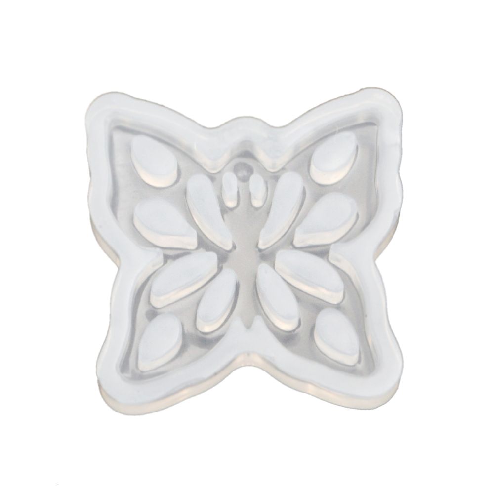 Silicone mold /shape/ 52x8 mm 3D butterfly delicate elements for fondant,  chocolate, biscuits embellishment