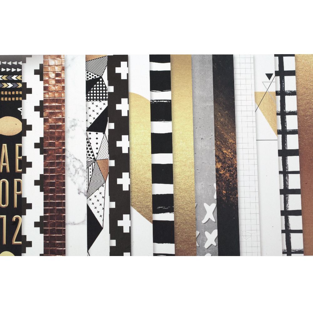 Hârtie de designer pentru scrapbooking 12 inch (30,5x30,5 cm) 10 modele x 2 foi și 10 modele x 2 foi de perle