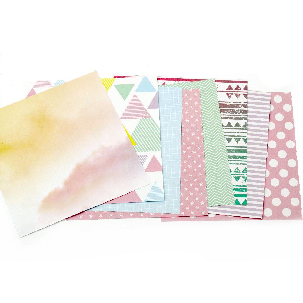 Hârtie de scrapbooking de designer 6 inch (15,2x15,2 cm) 12 modele x 2 foi