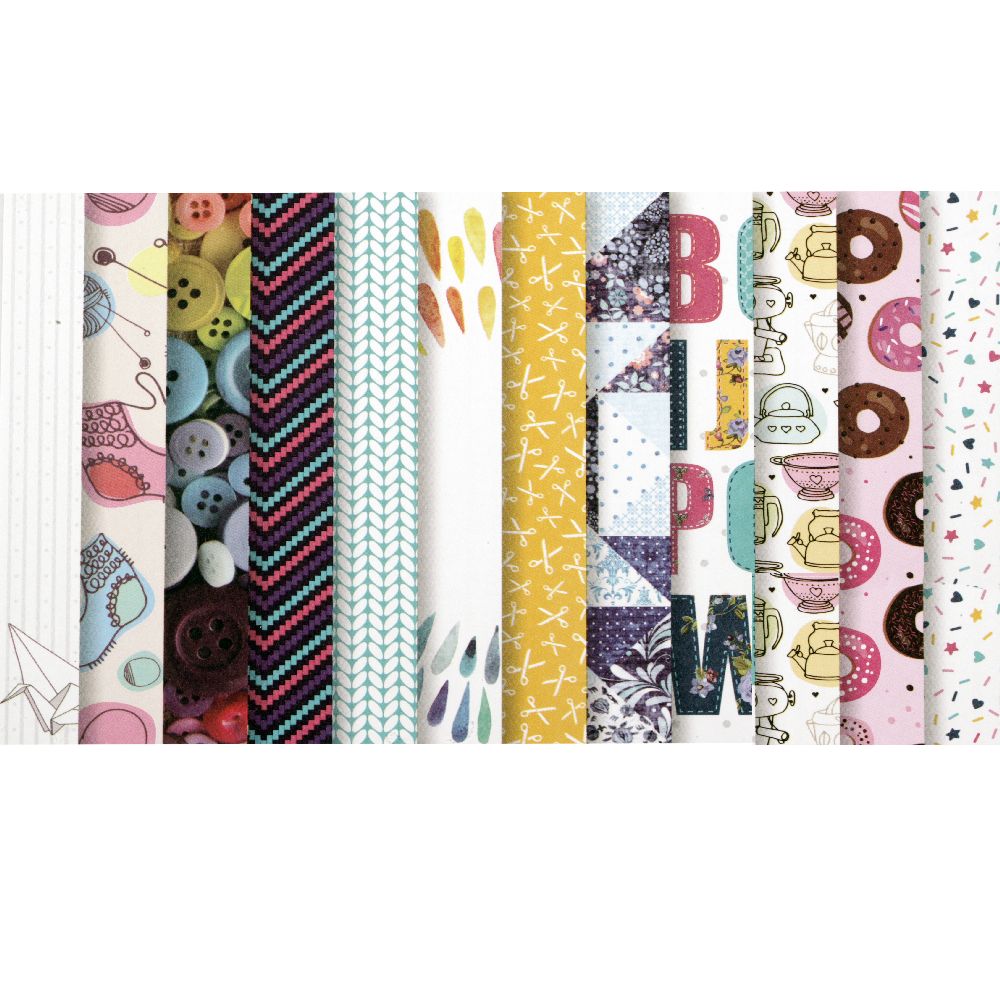 Hârtie de scrapbooking de designer 6 inch (15,2x15,2 cm) 12 modele x 3 foi