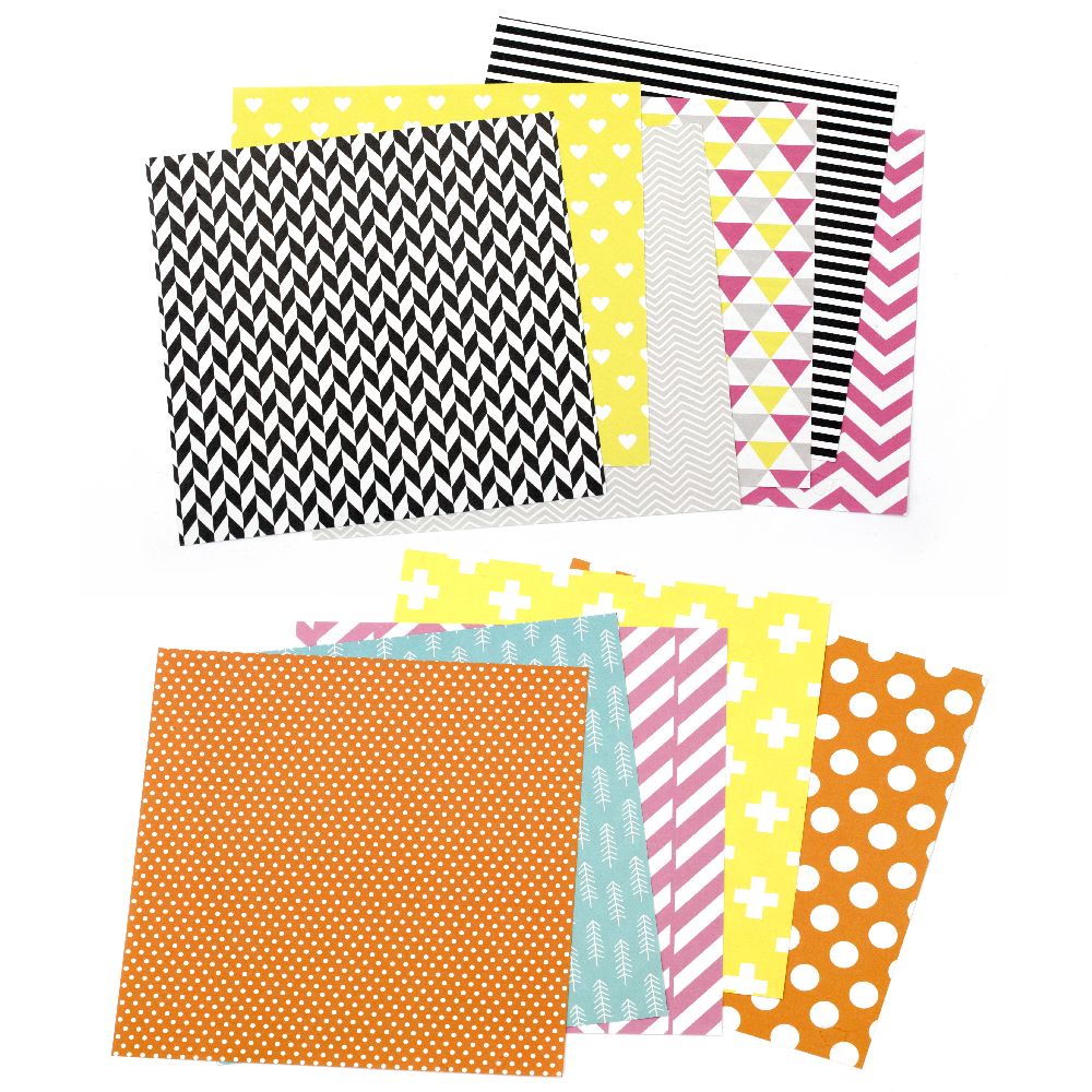 Hârtie de scrapbooking de designer 6 inch (15,2x15,2 cm) 12 modele x 3 foi Patterns 