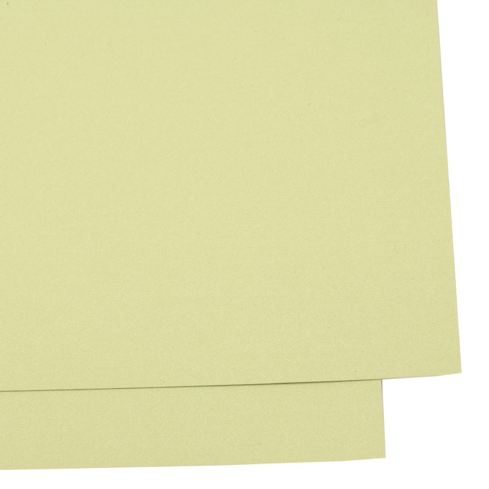 Cardboard pearl double sided 260 gr / m2 A4 (297x209 mm) color yellow-green -1 piece