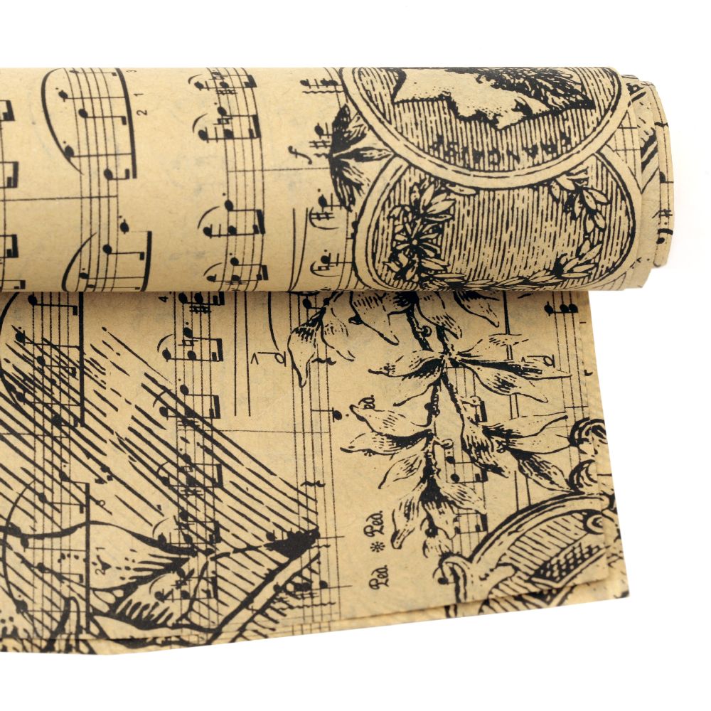 DIY Wrapping Paper Music Notes 50x70 cm 
