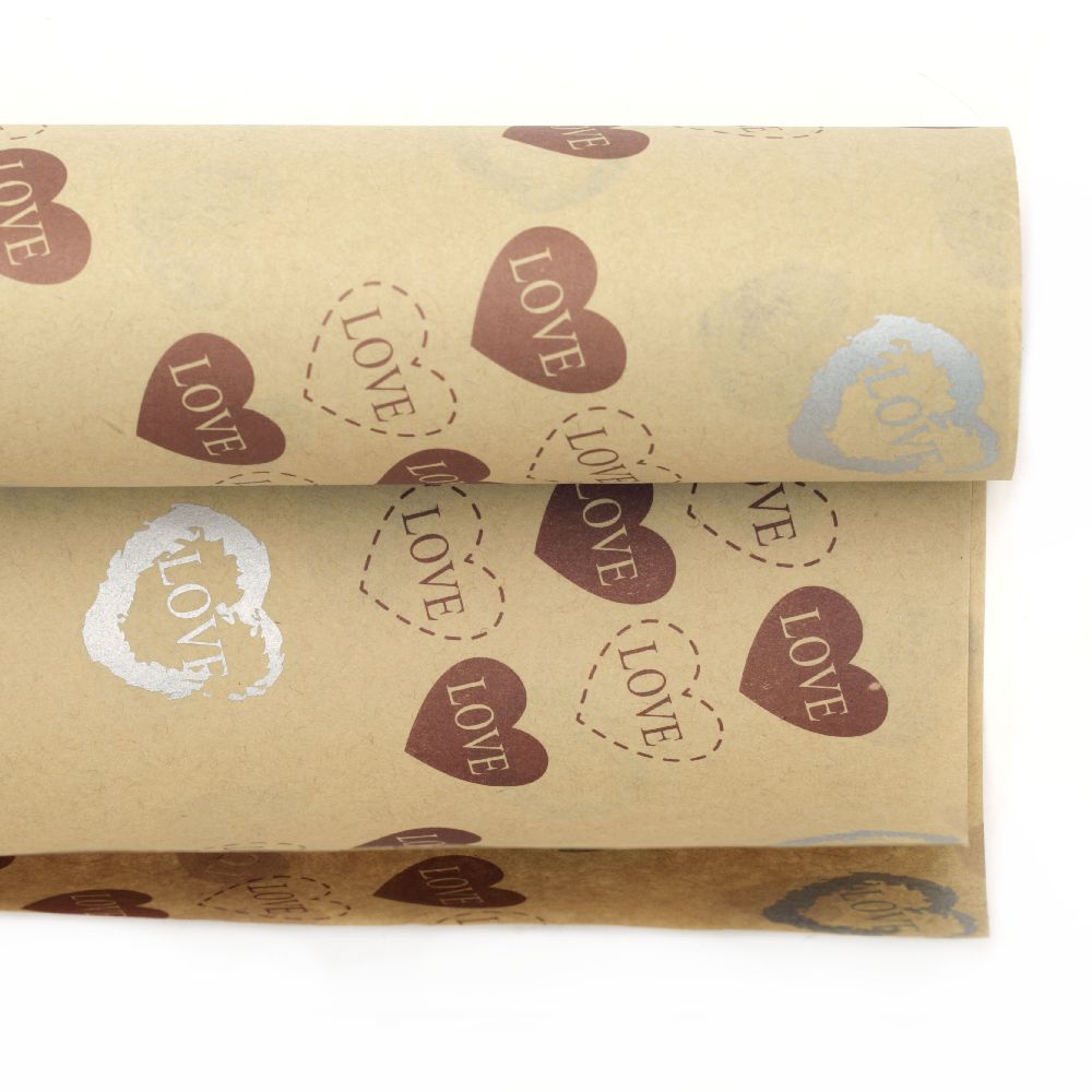 DIY Wrapping Paper Hearts  51x77 cm 