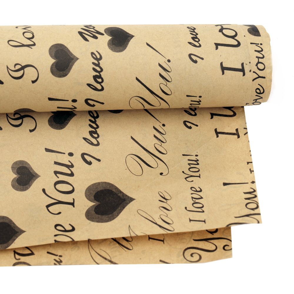 DIY Wrapping Paper I LOVE YOU  51x77 cm 